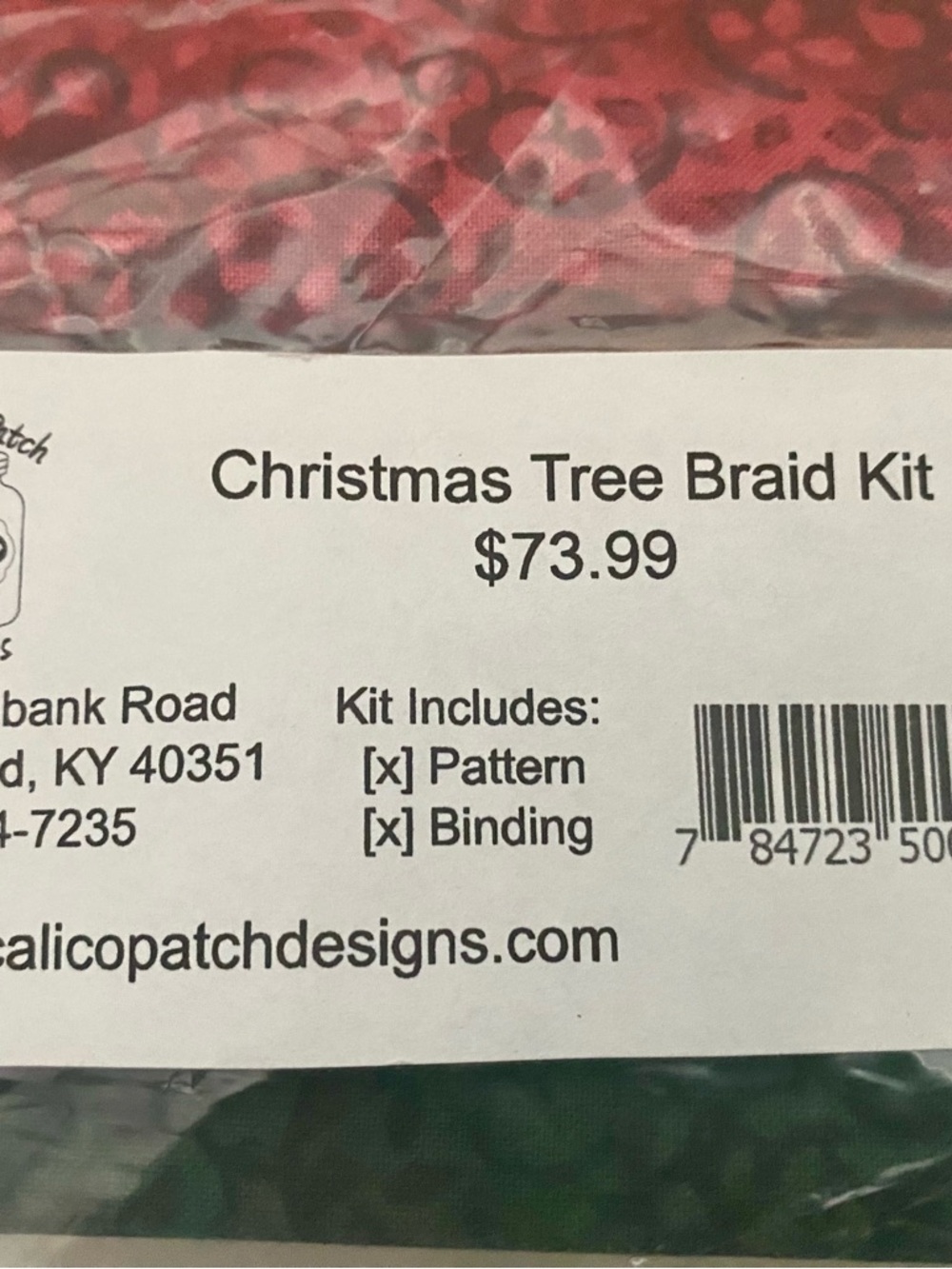 Christmas Tree Braid Quilt Kit - Green - Picture 13 of 15